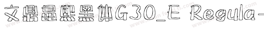 文鼎晶熙黑体G30_E Regula字体转换